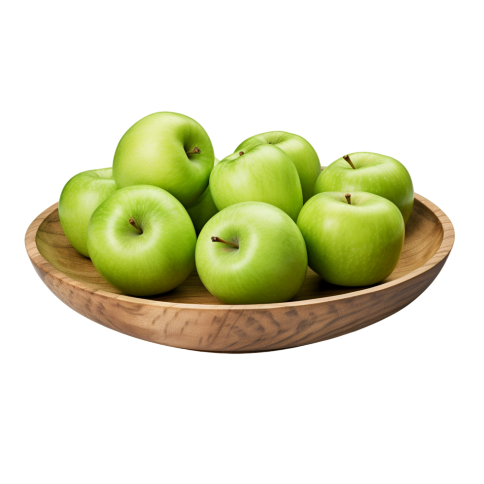 AI generated Pile of fresh green apples png
