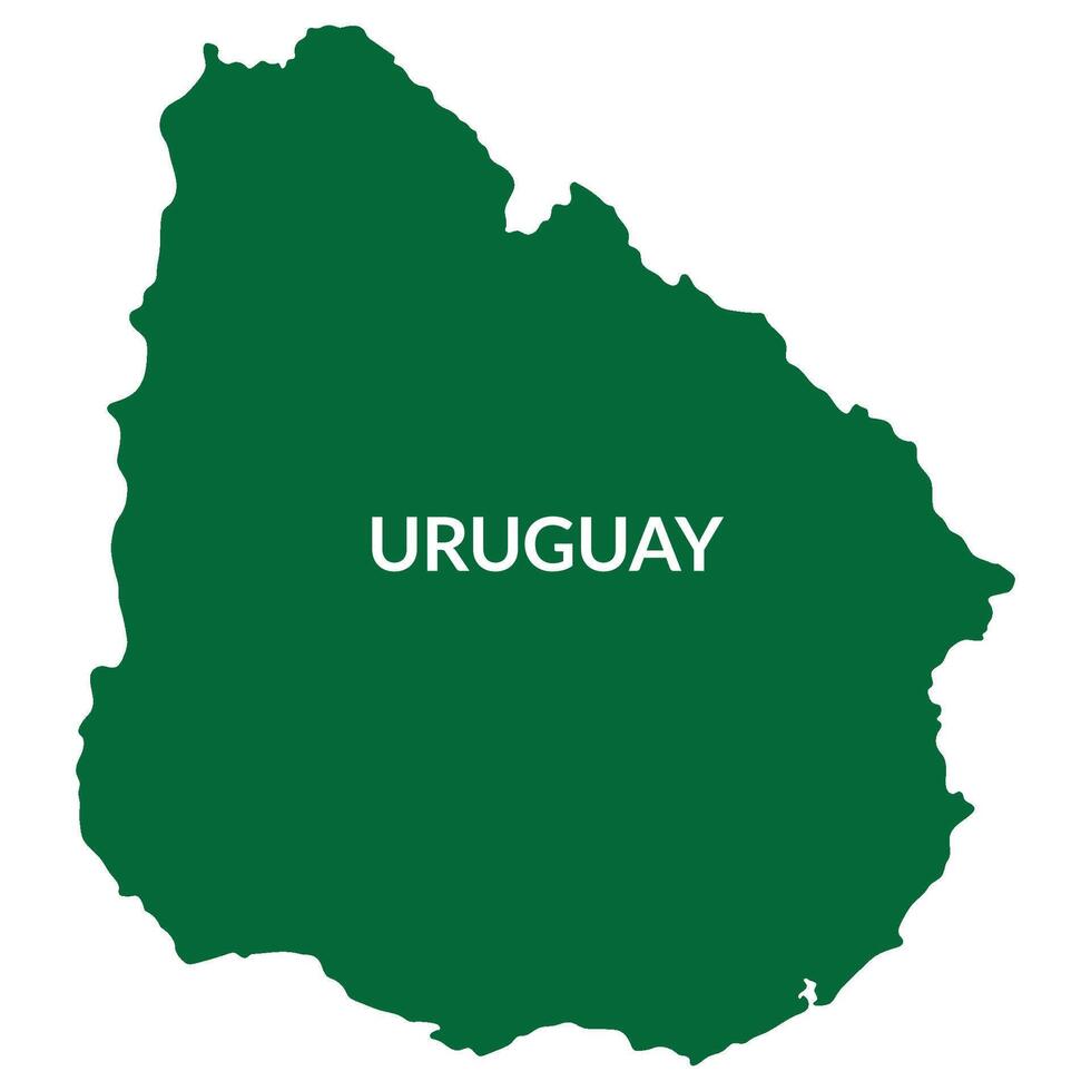 Uruguay mapa. mapa de Uruguay en verde color vector
