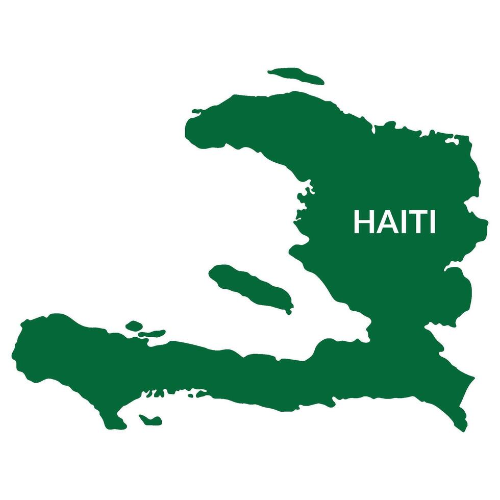 Haiti map. Map of Haiti in green color vector
