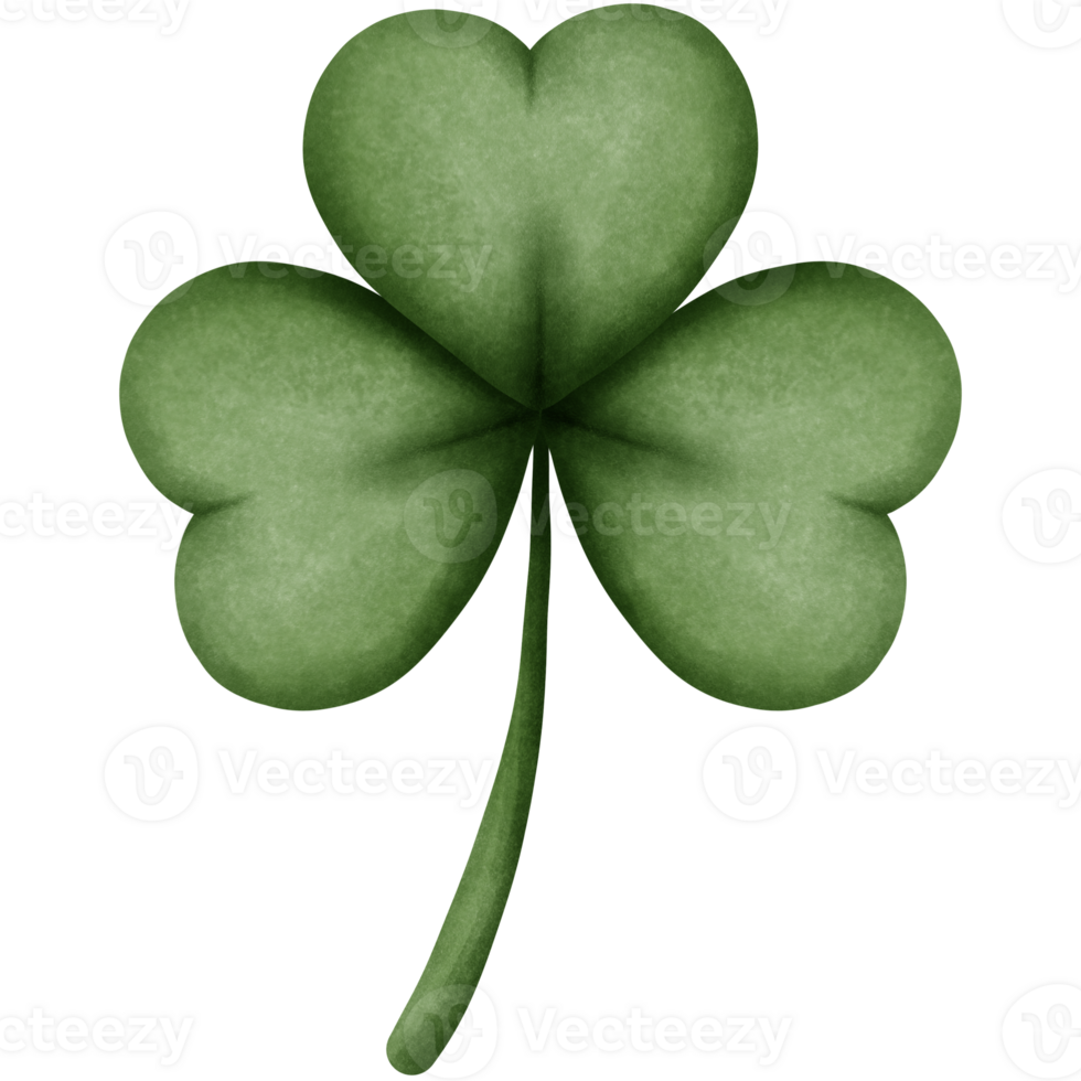 vattenfärg tur- klöver blad ClipArt, st patricks dag illustration. png