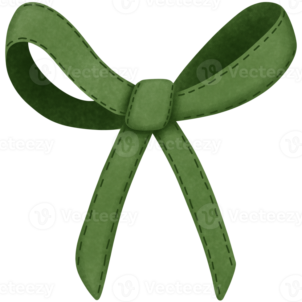 acuarela verde cinta arco clipart. png