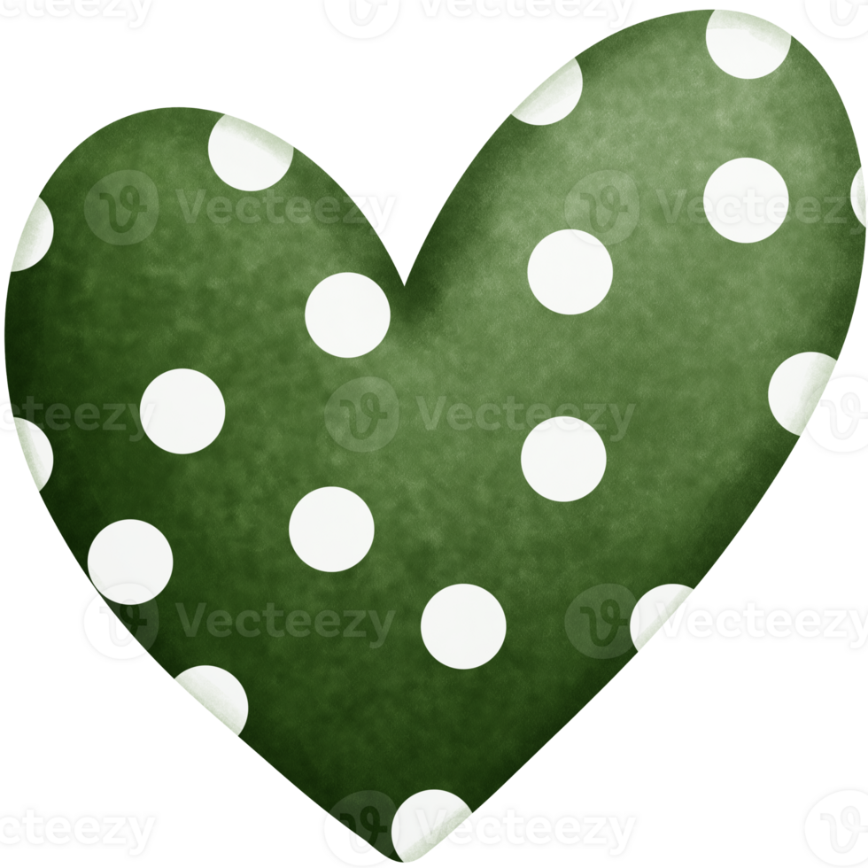 groen hart waterverf illustratie. png
