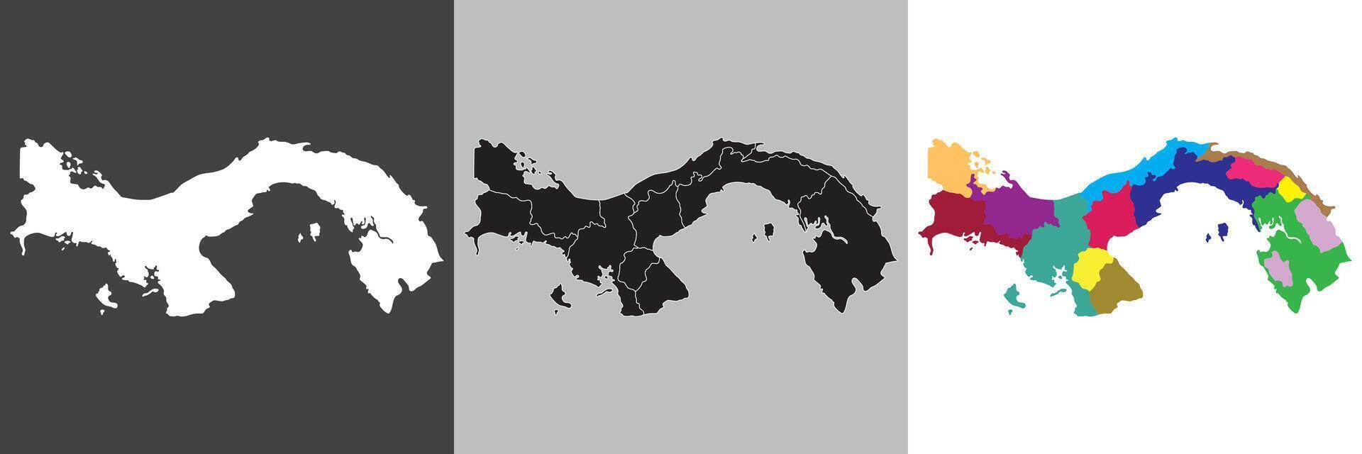 Panama map. Map of Panama in set vector