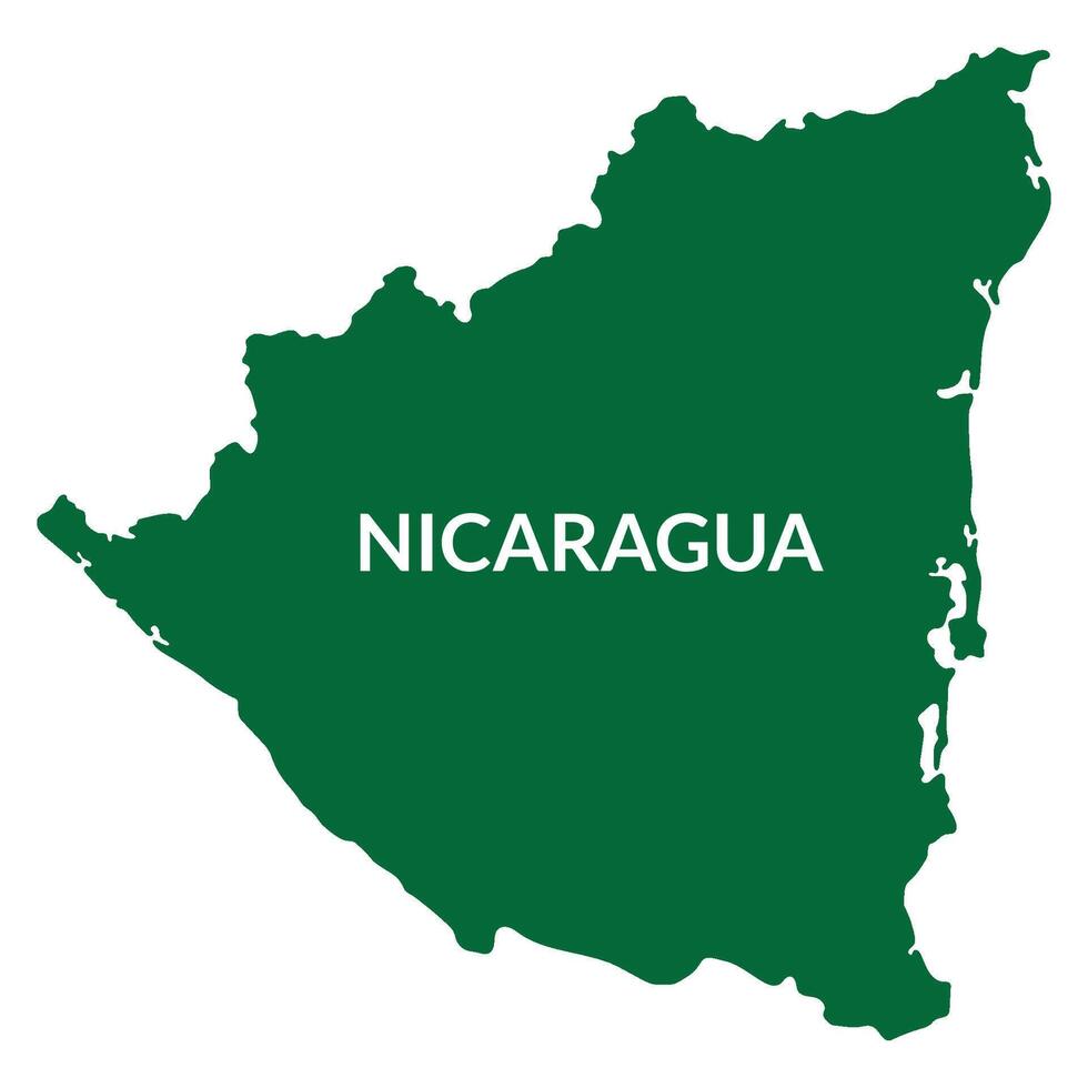 Nicaragua mapa. mapa de Nicaragua en verde color vector