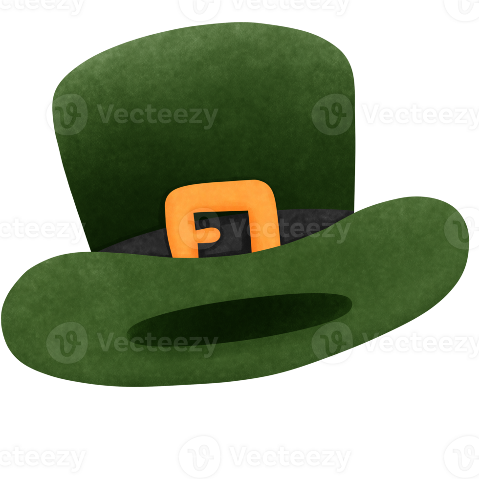 vattenfärg grön helgon patricks dag hatt ClipArt. png