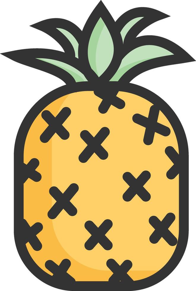 diseño de ilustración de piña vector