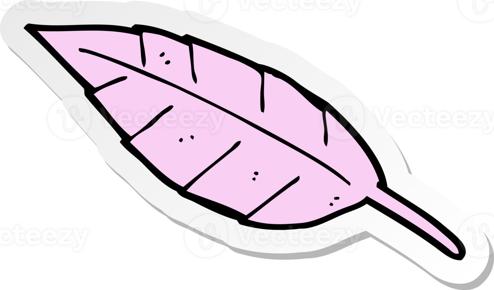 sticker of a cartoon feather png