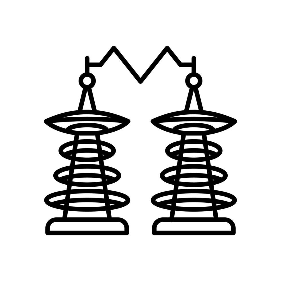 Tesla Coil  icon in vector. Logotype vector