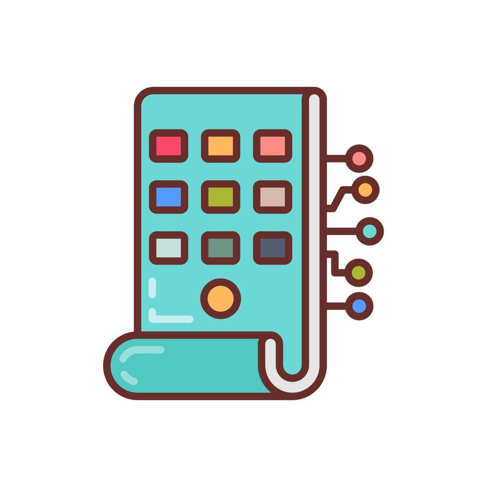 Flexible Electronics icon in vector. Logotype vector