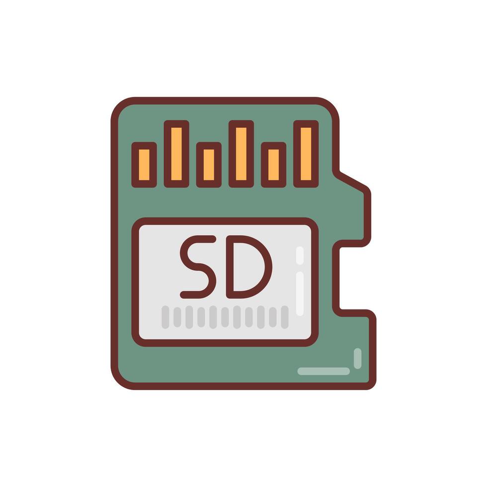 SD Card icon in vector. Logotype vector