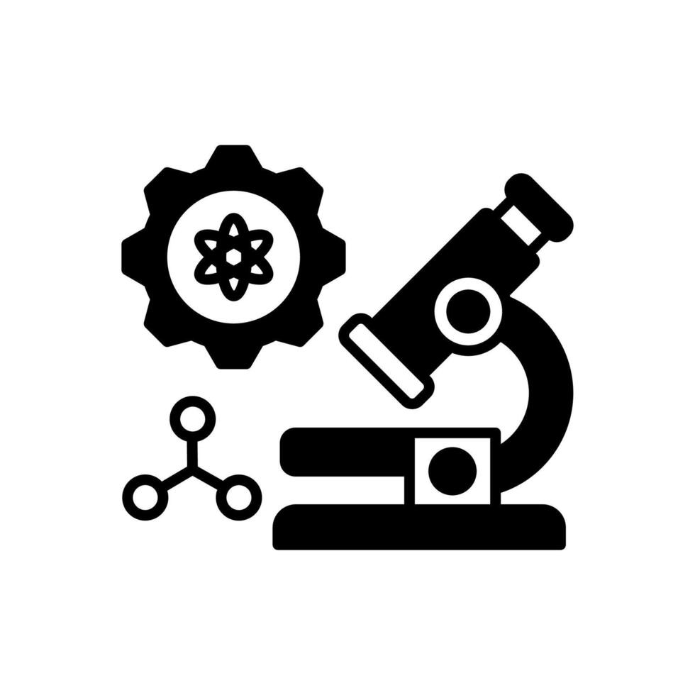 nanoescala fabricación icono en vector. logotipo vector