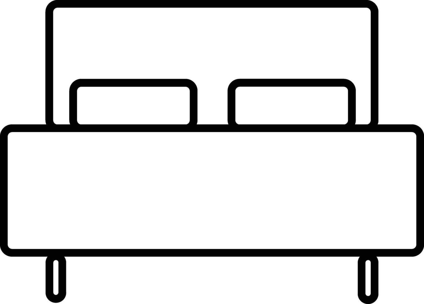 double bed illustration design vector