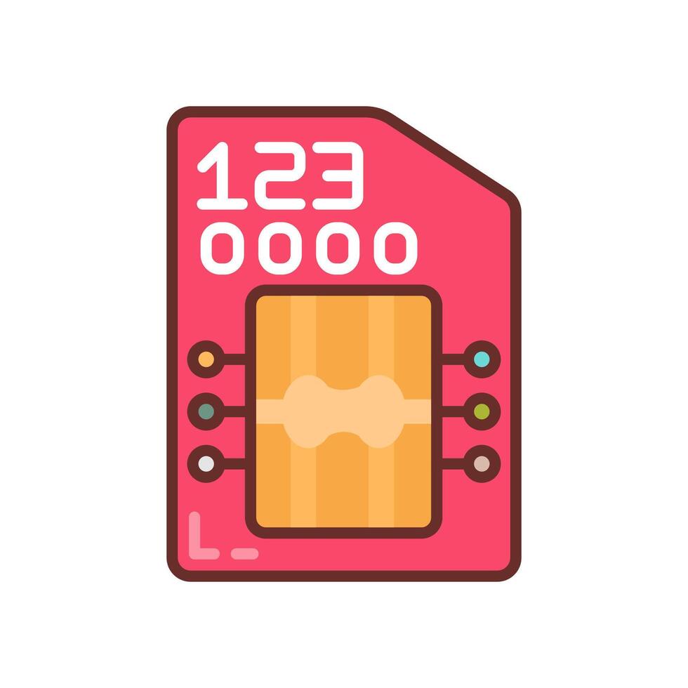 Sim Card icon in vector. Logotype vector