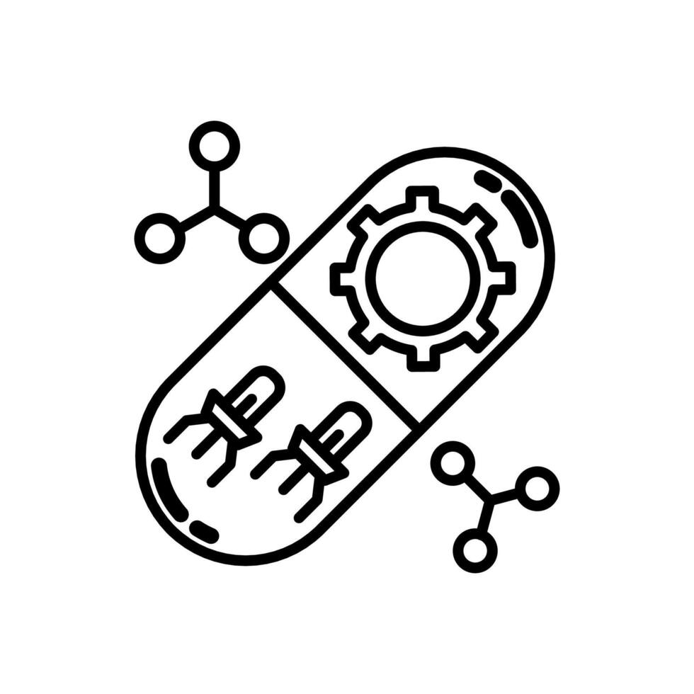 nano medicina icono en vector. logotipo vector