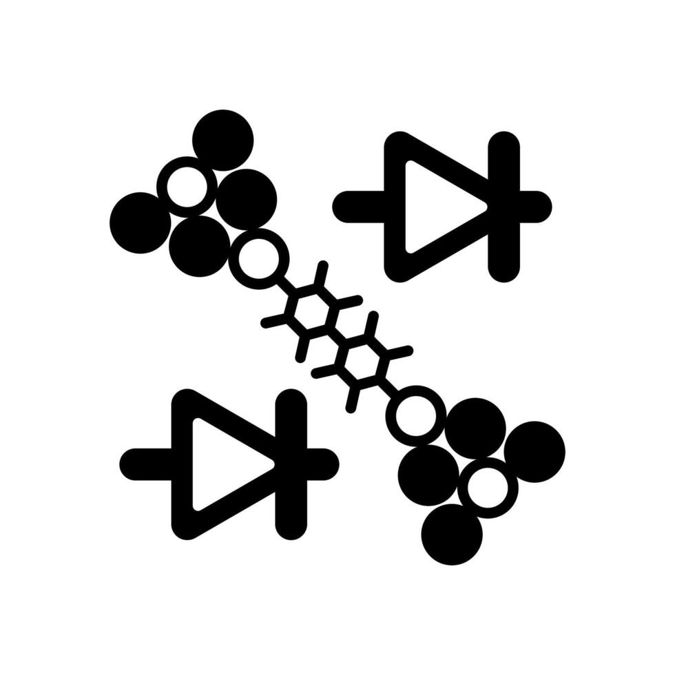 molecular electrónica icono en vector. logotipo vector