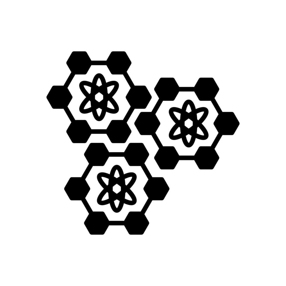 nano Ciencias icono en vector. logotipo vector