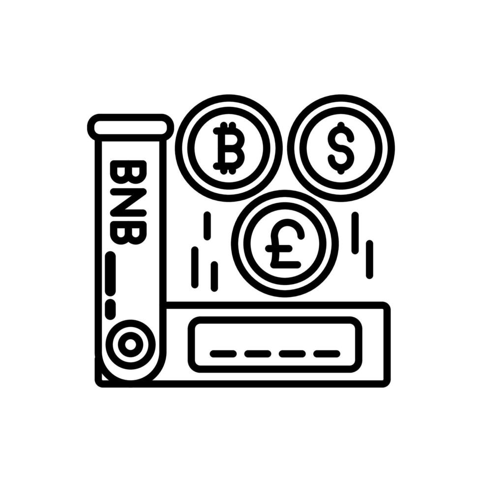 nano cripto billetera icono en vector. logotipo vector