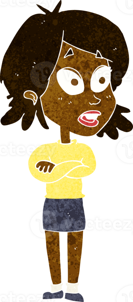 cartoon verraste vrouw png