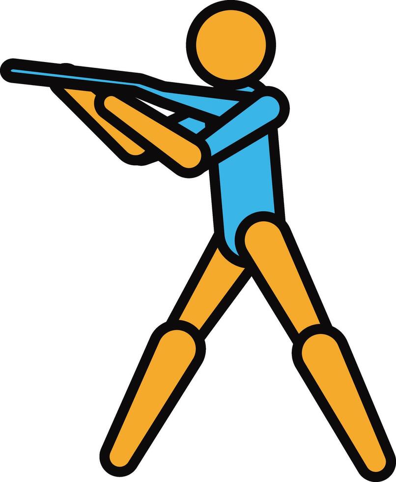 shooting illustration design vector