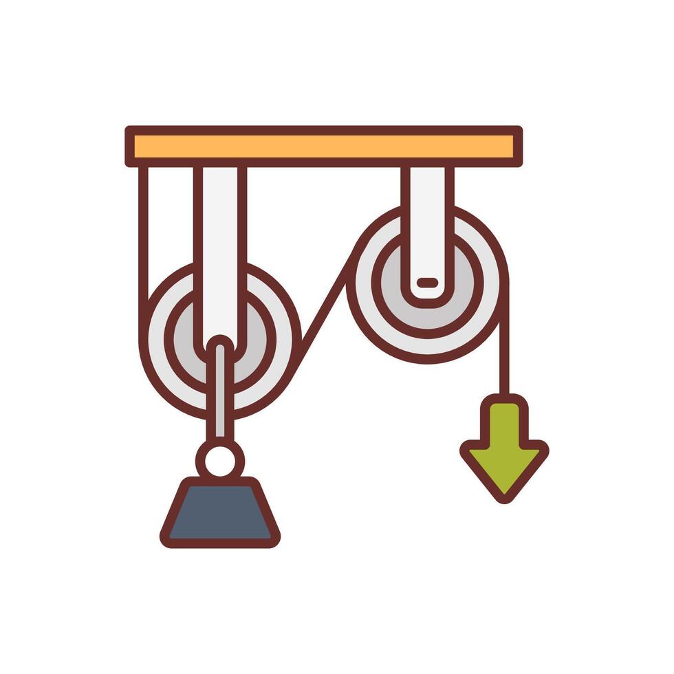 Pulley  icon in vector. Logotype vector