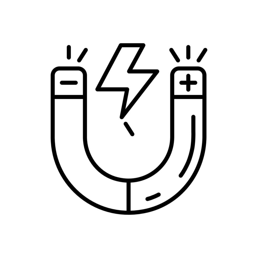 magnetismo icono en vector. logotipo vector