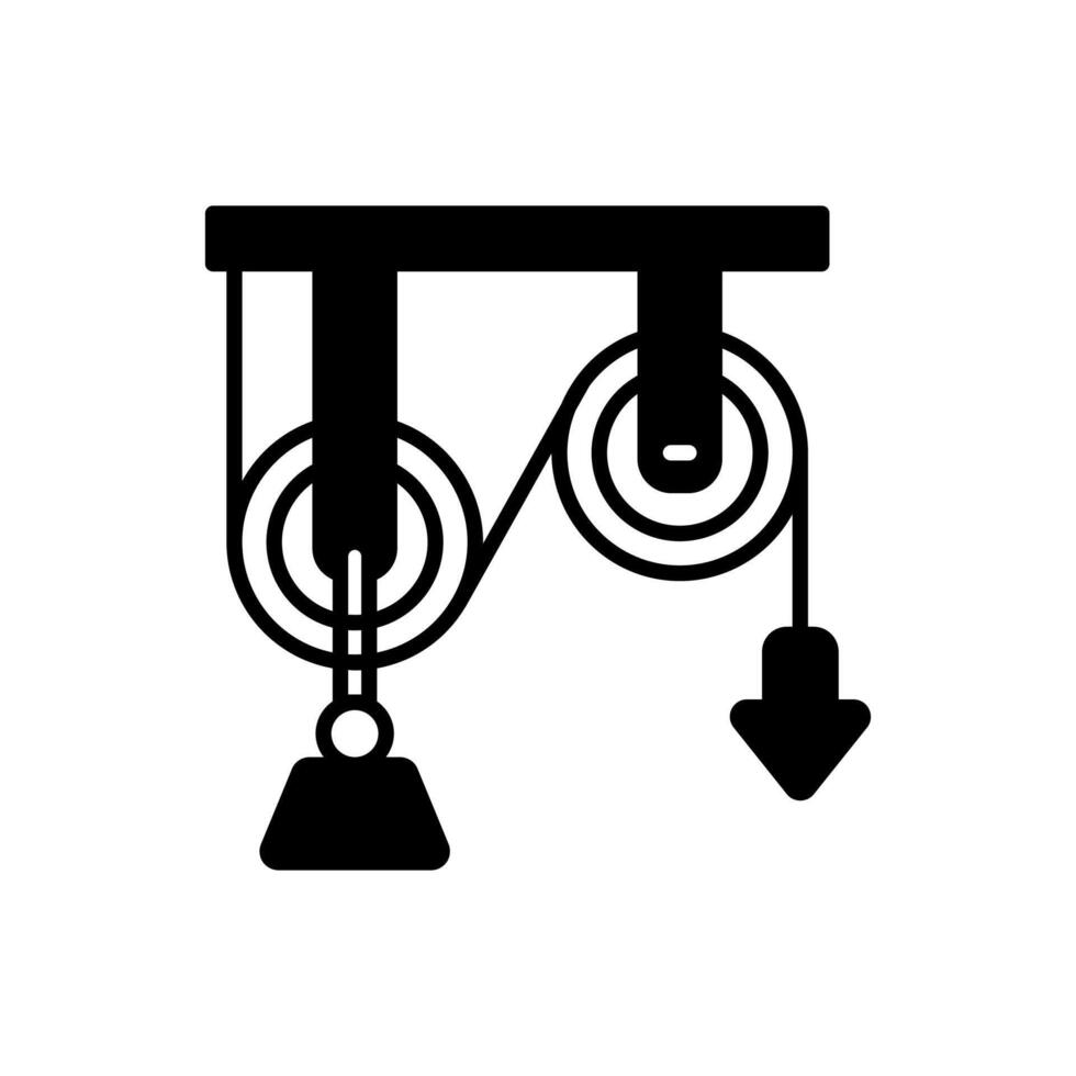 Pulley  icon in vector. Logotype vector