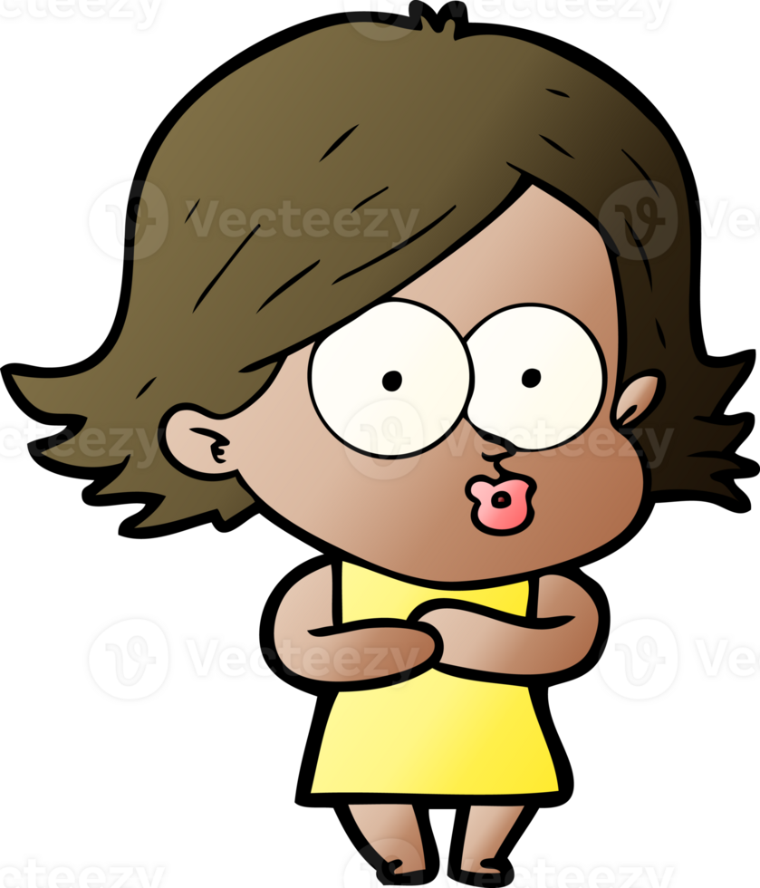 cartoon girl pouting png