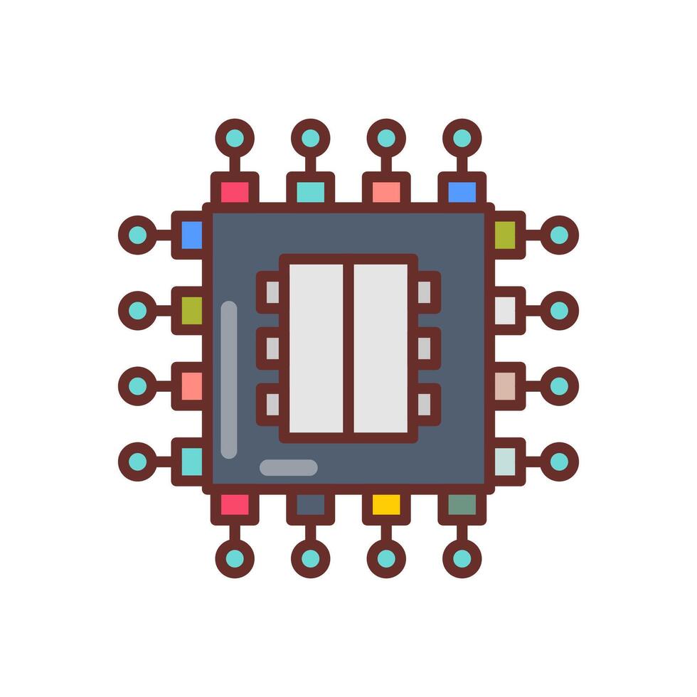 nano electrónica icono en vector. logotipo vector