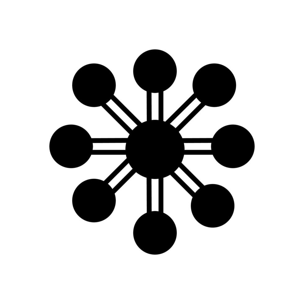 Molecule icon in vector. Logotype vector