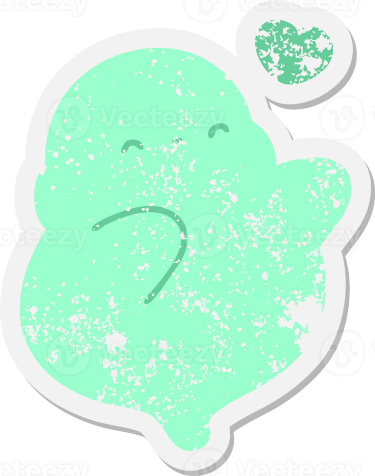 cute halloween ghost in love grunge sticker png