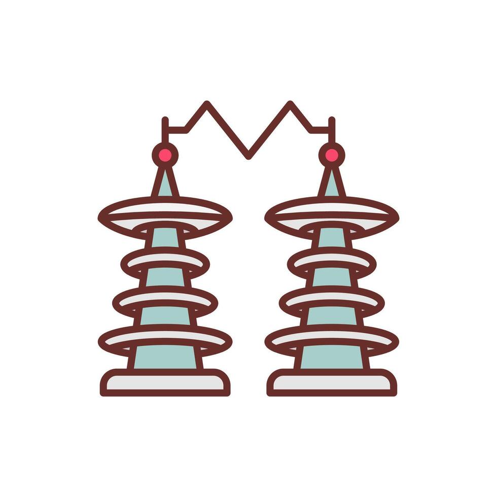 Tesla Coil  icon in vector. Logotype vector