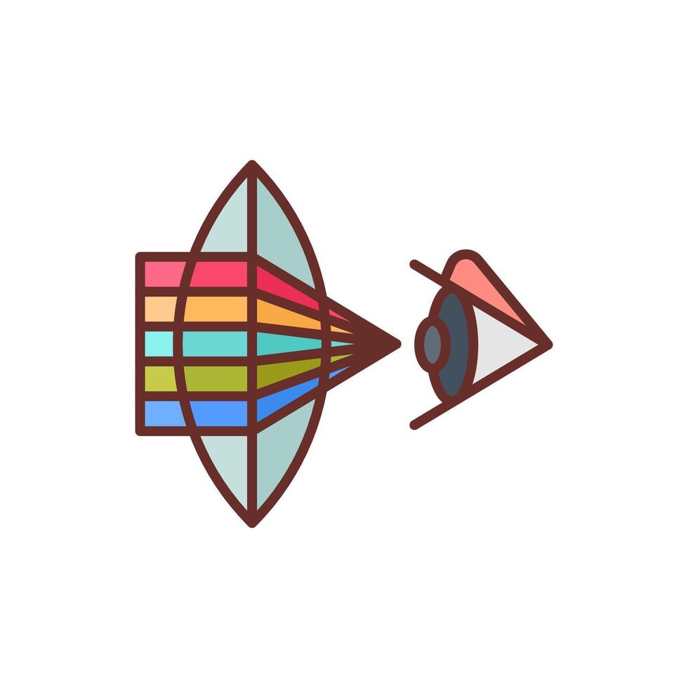 Optics  icon in vector. Logotype vector