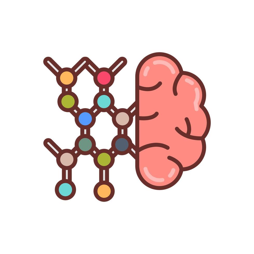 nano cerebro icono en vector. logotipo vector