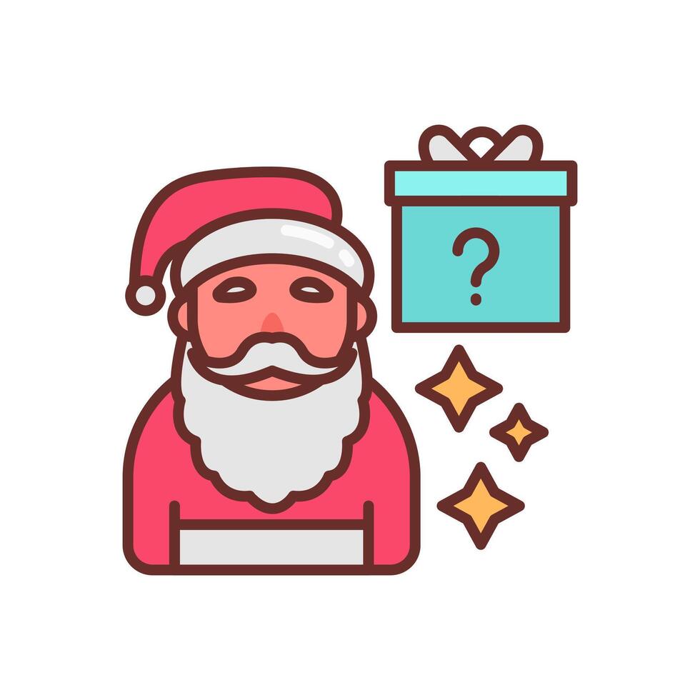 Papa Noel secreto dieta icono en vector. logotipo vector