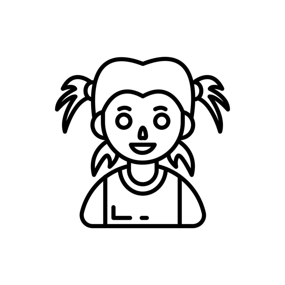 Girl Student icon in vector. Logotype vector