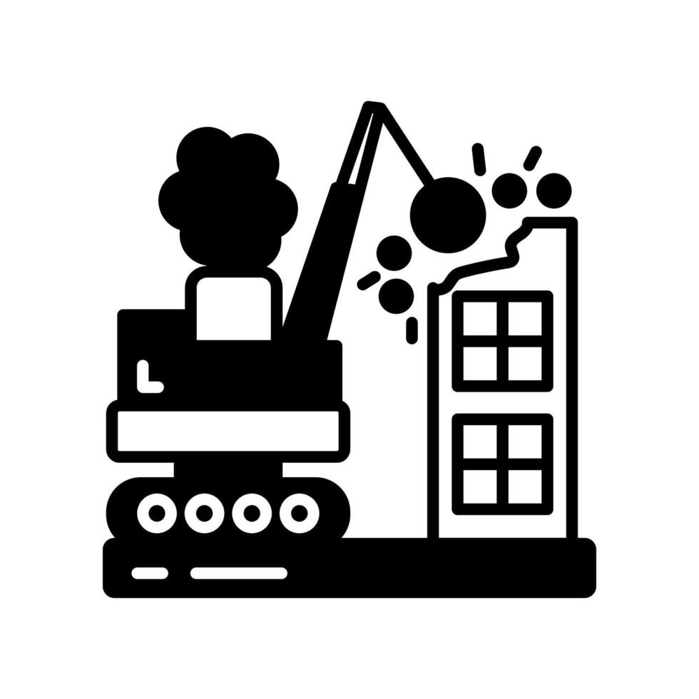 Destruction Pollution icon in vector. Logotype vector