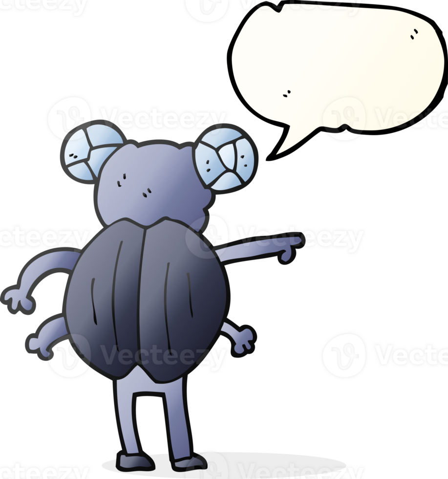 hand drawn speech bubble cartoon pointing insect png