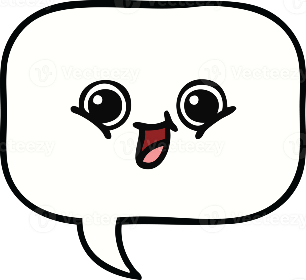 cute cartoon of a speech bubble png
