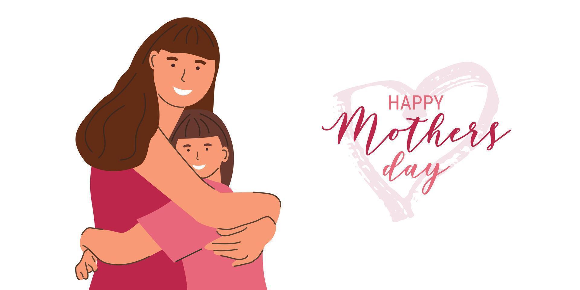 Happy Mothers Day is international womens holiday. vector