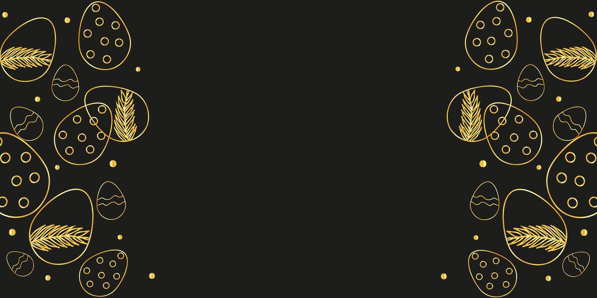 Easter banner design for Social Media web. vector