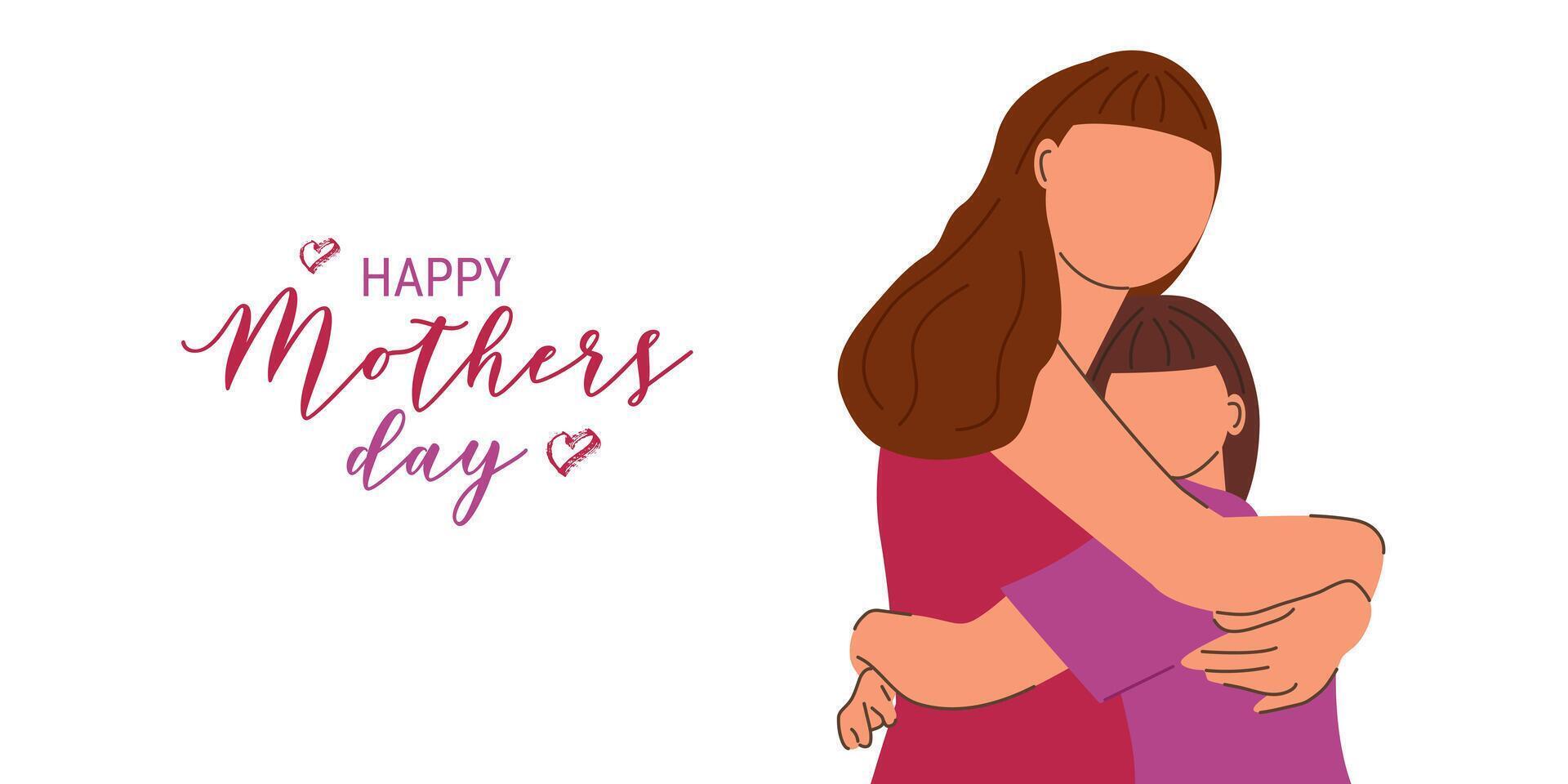 Happy Mothers Day is international womens holiday. vector