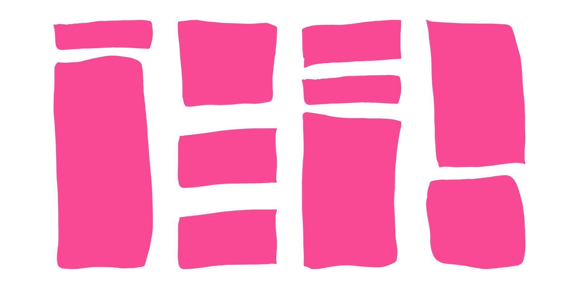 Text frames hand drawn style doodle decorative. vector