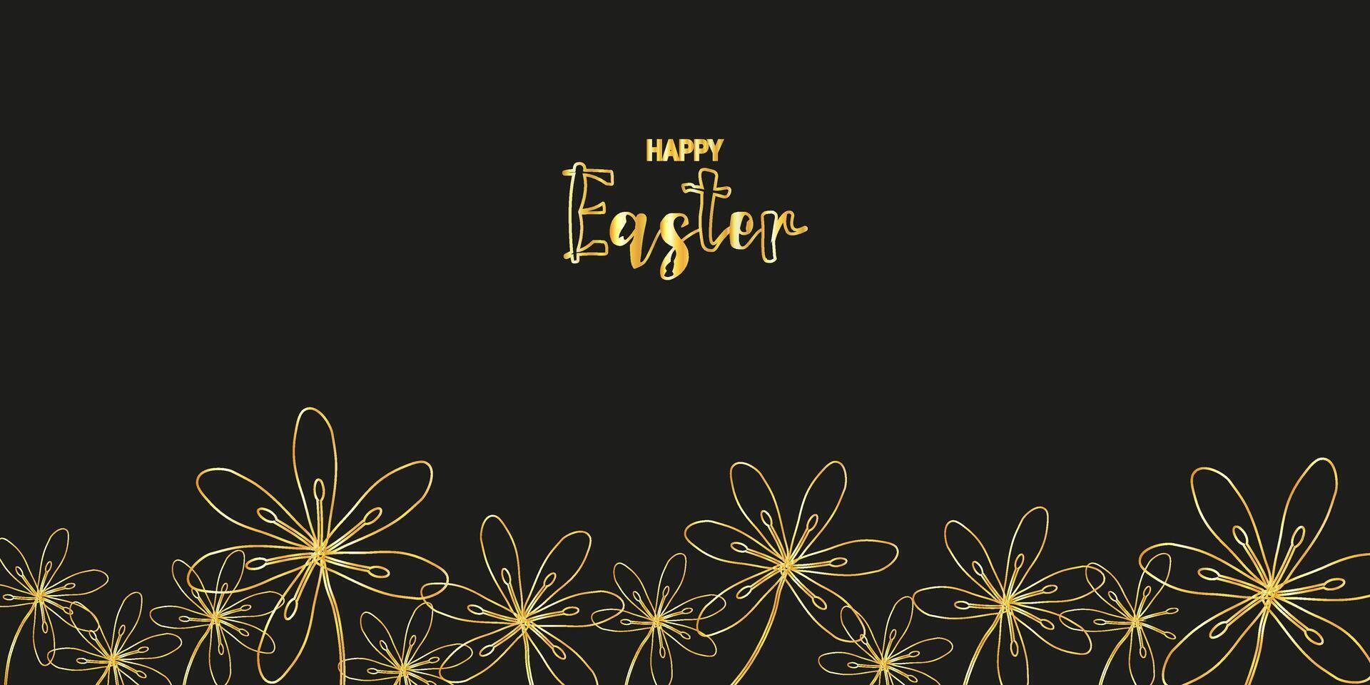 Easter banner design for Social Media web. vector