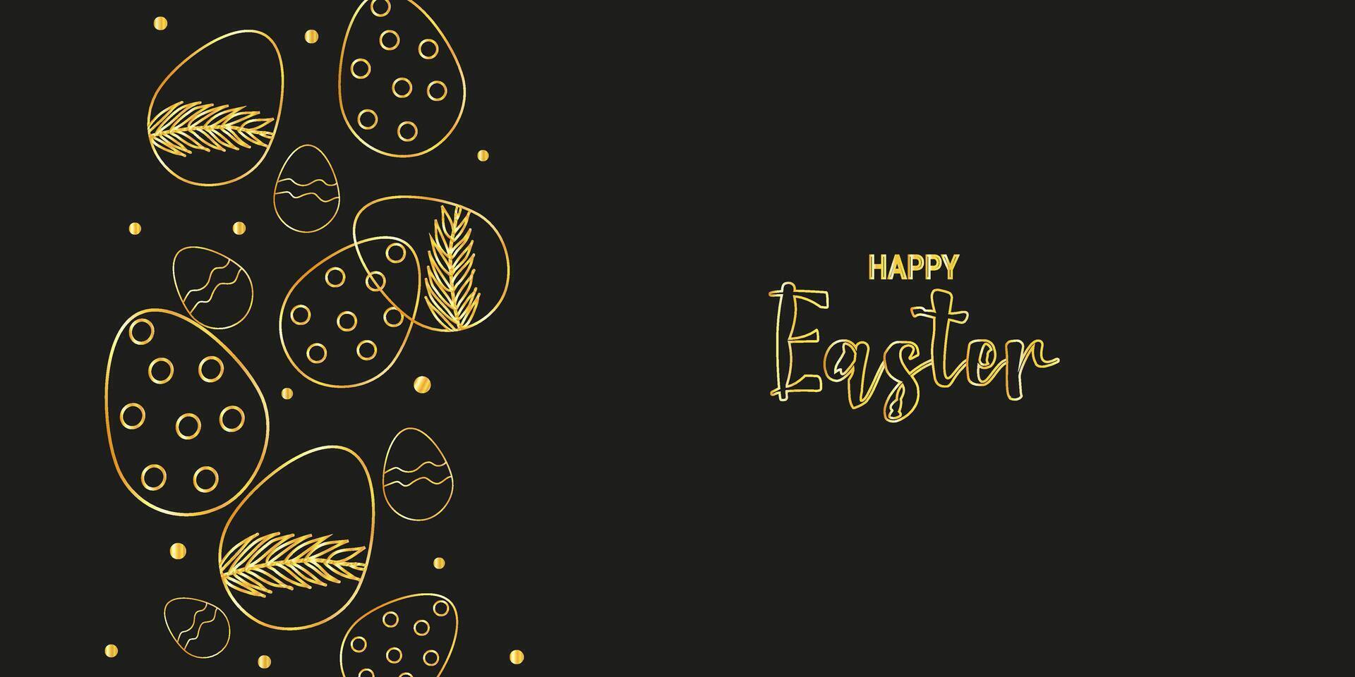 Easter banner design for Social Media web. vector