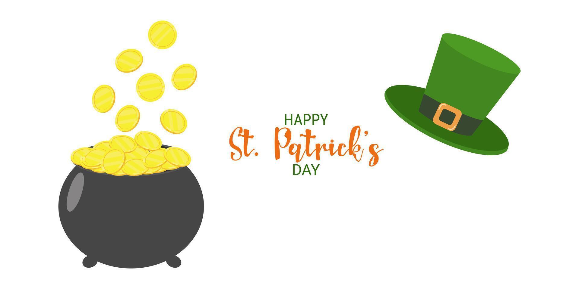 Composition for St. Patricks Day poster template. vector