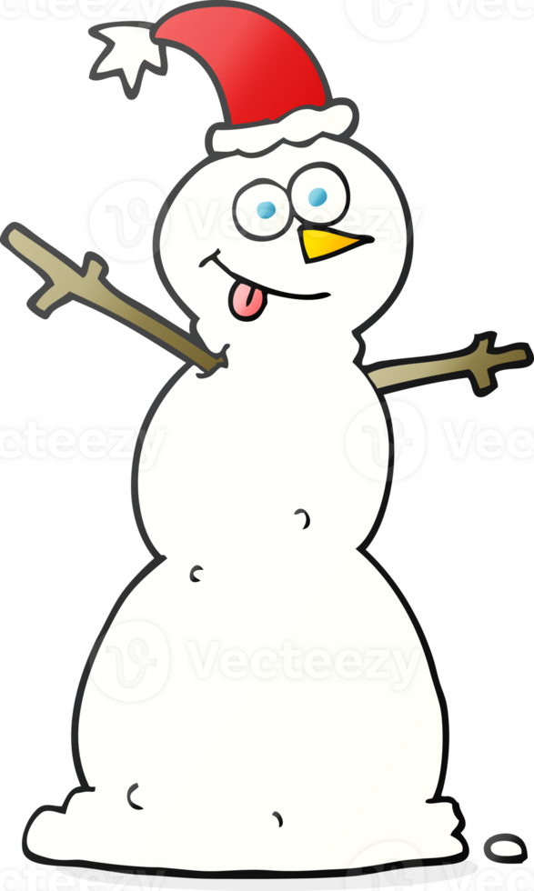 mão desenhado desenho animado boneco de neve png