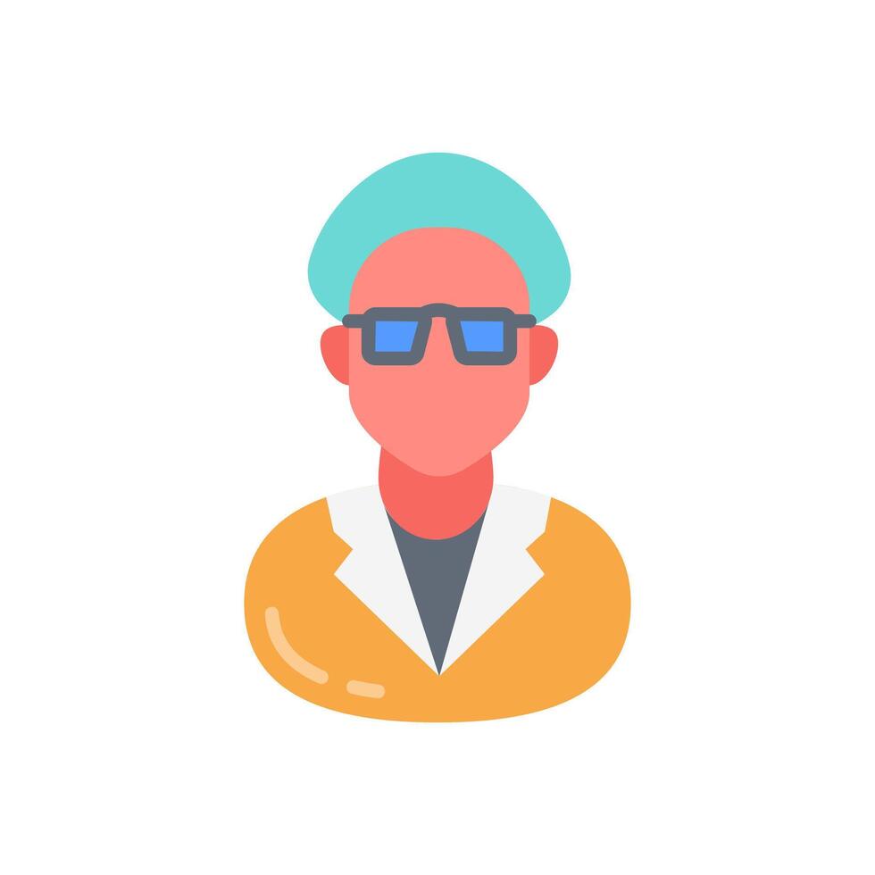 Microbiologist icon in vector. Logotype vector