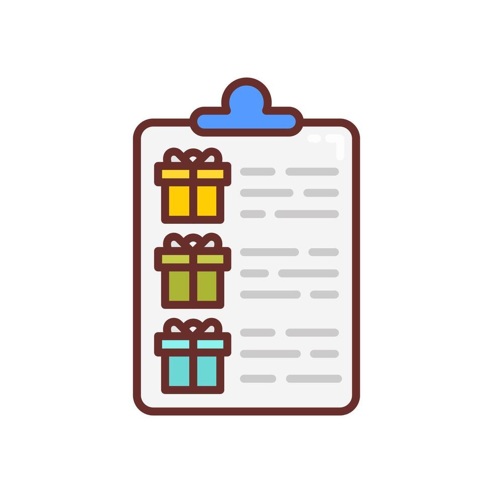 Gift Wishlist Diet  icon in vector. Logotype vector