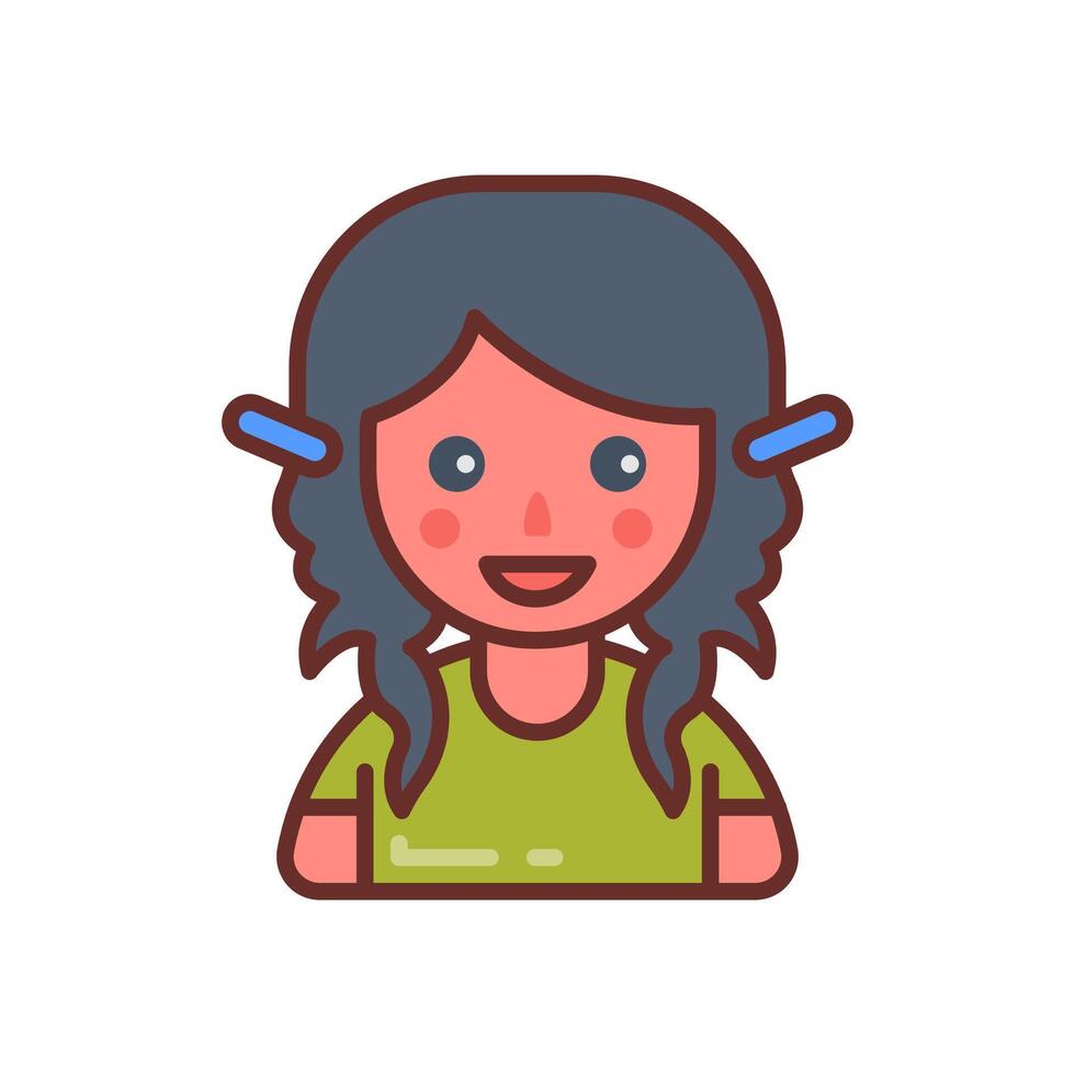 College Girl icon in vector. Logotype vector