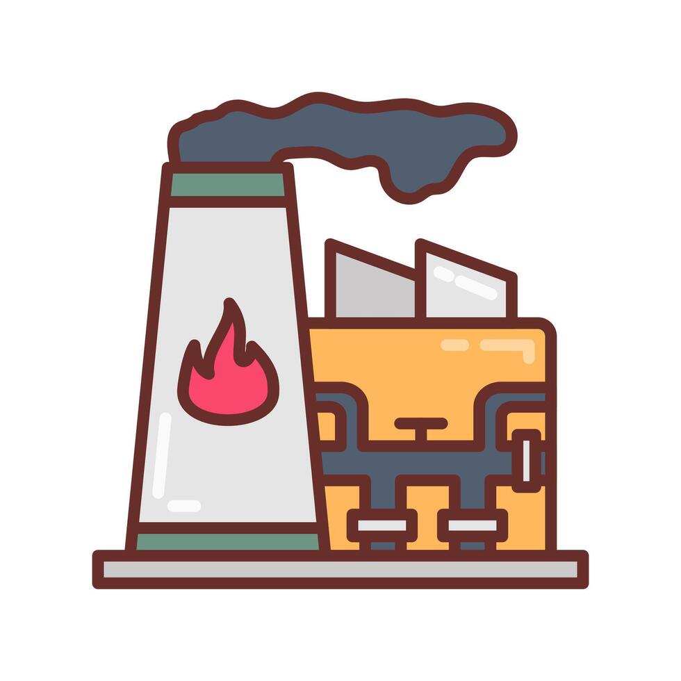 Natural Gas Power Plants icon in vector. Logotype vector